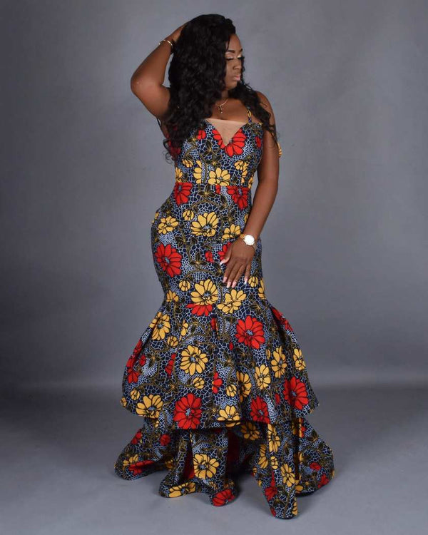 Adunni African Print Mummy and Me Gown Set