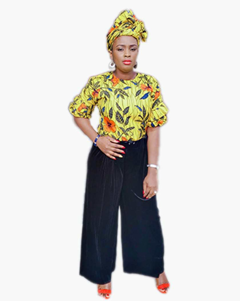 African Print Bola Top