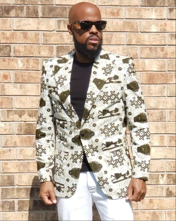 African Print Afe Blazer