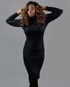 Nneka long Sleeve Midi Sweater Dress